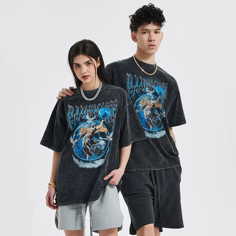 'Real Immortal' Acid Wash T-Shirt