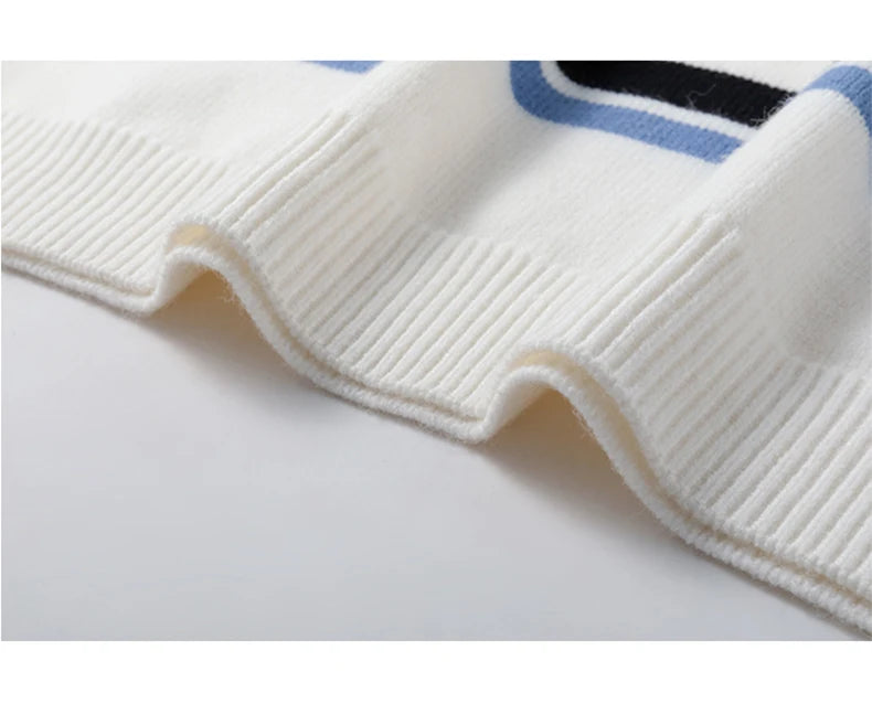 Retro 90's Stripe Sweater-streetwear-techwear