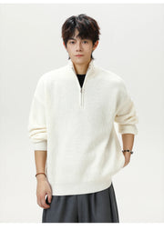 Rib Knit 1/4 Zip-streetwear-techwear