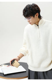 Rib Knit 1/4 Zip-streetwear-techwear
