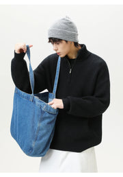 Rib Knit 1/4 Zip-streetwear-techwear