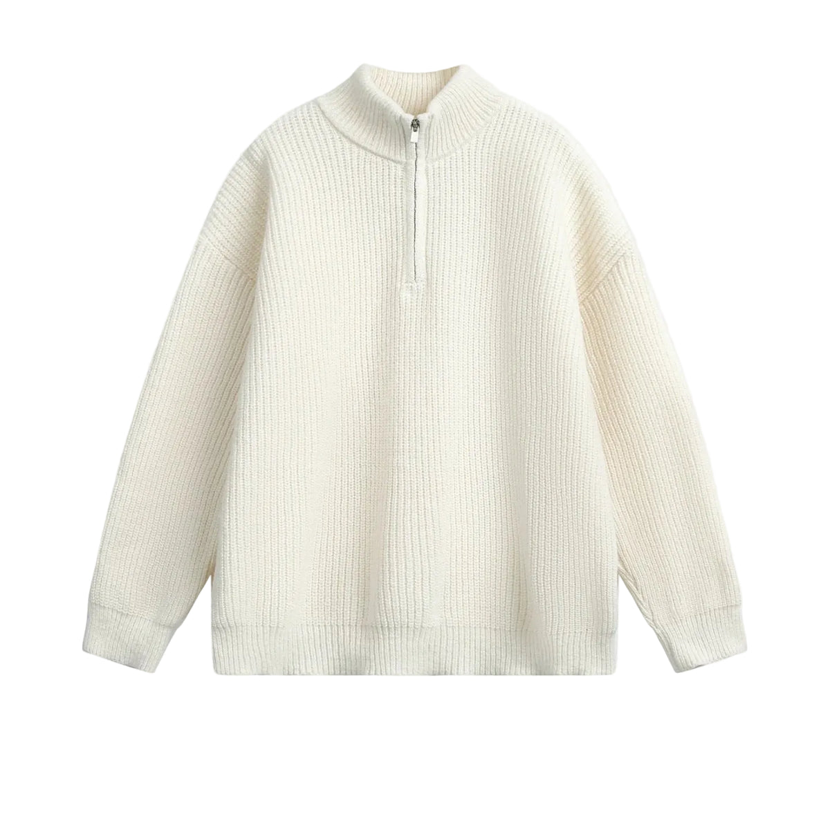 Rib Knit 1/4 Zip-streetwear-techwear