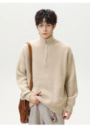 Rib Knit 1/4 Zip-streetwear-techwear
