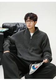 Rib Knit 1/4 Zip-streetwear-techwear