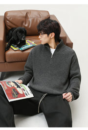Rib Knit 1/4 Zip-streetwear-techwear