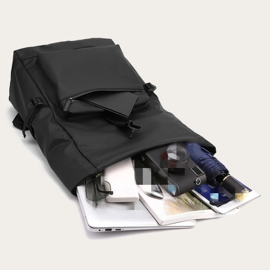 Rubberised Roll Top Backpack-streetwear-techwear