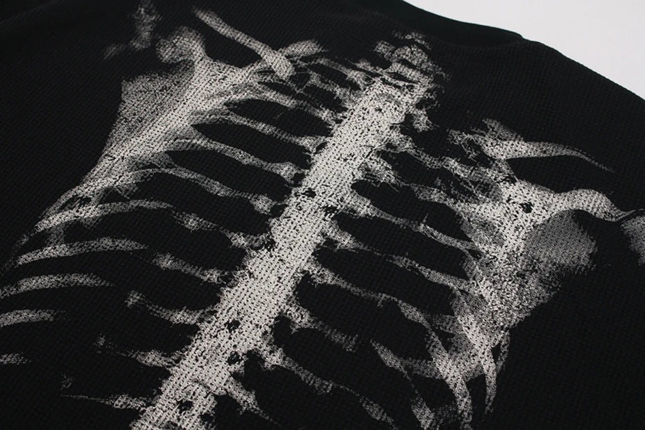 Skeleton X-Ray Graphic Long Sleeve-streetwear-techwear