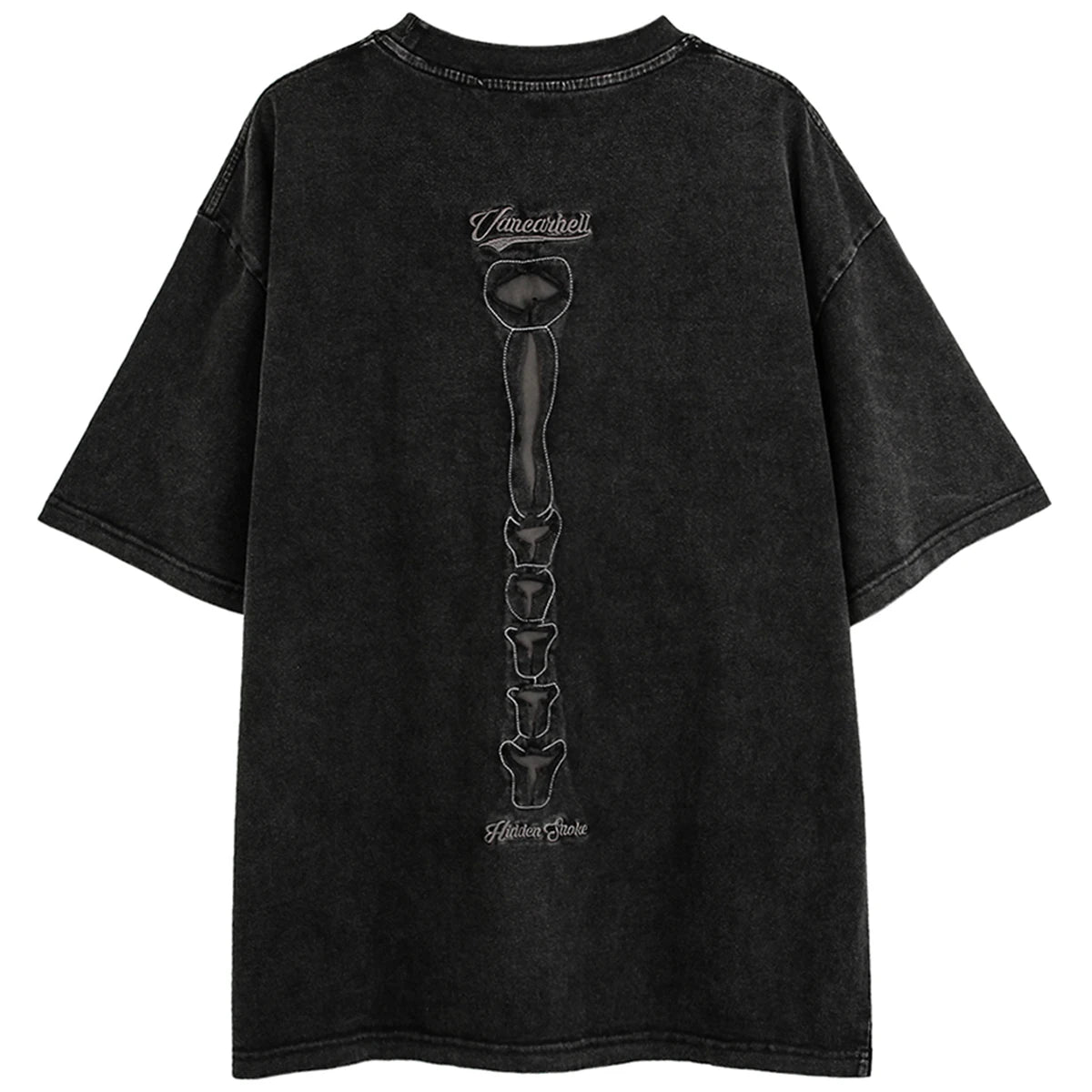 VANCARHELL Skeleton Ribcage T-Shirt-streetwear-techwear