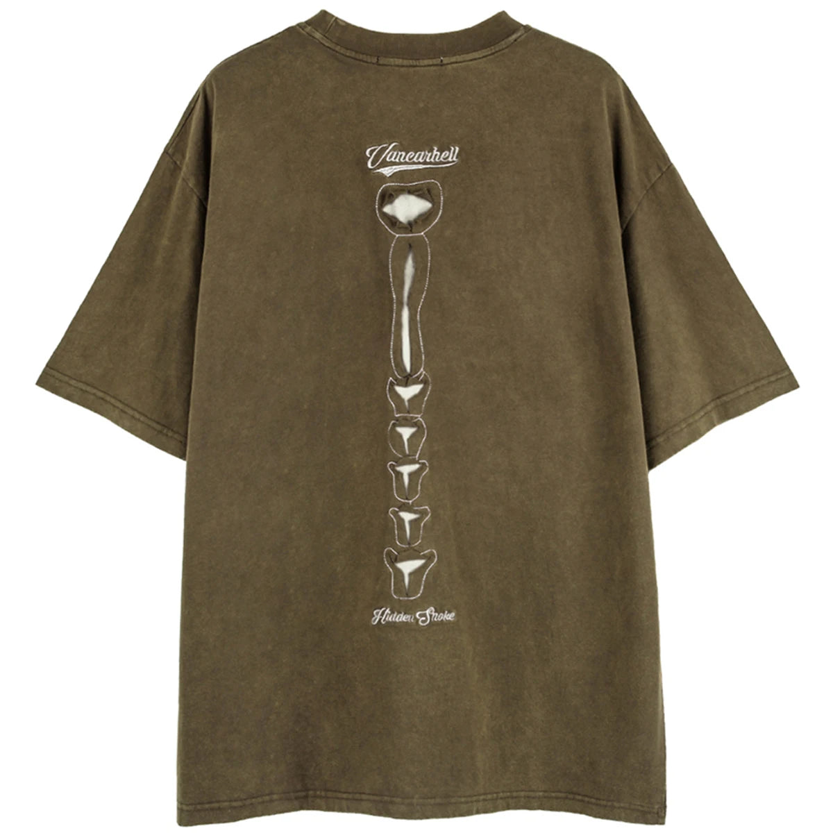 VANCARHELL Skeleton Ribcage T-Shirt-streetwear-techwear
