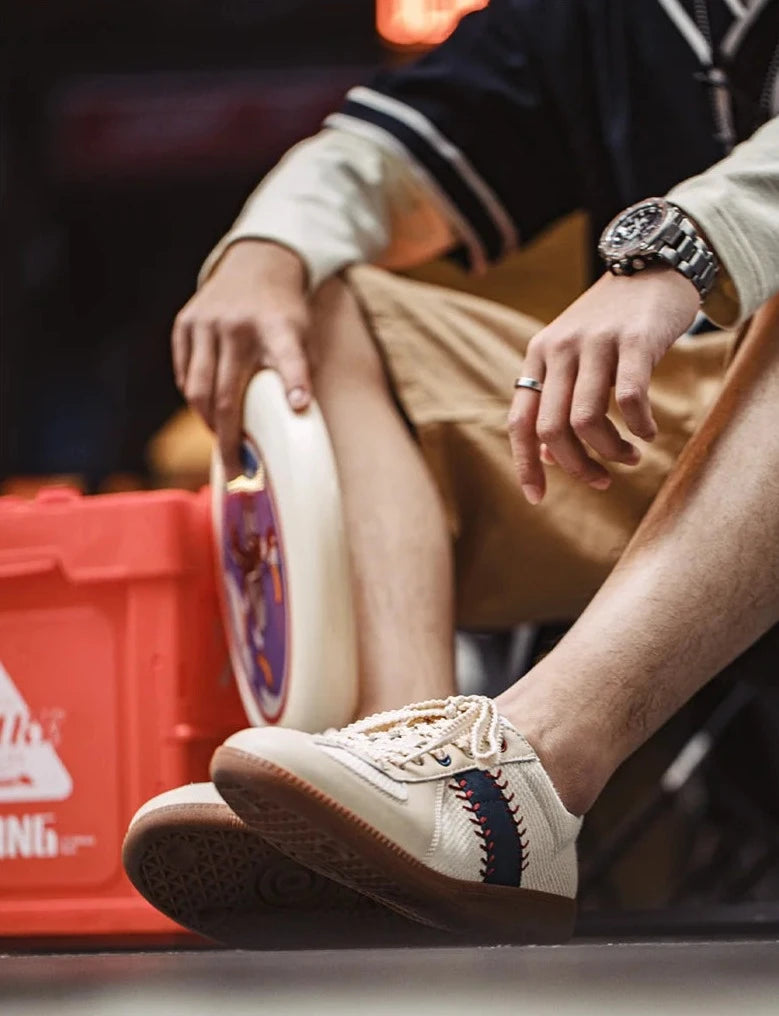 Vintage Style Baseball Sneakers-streetwear-techwear