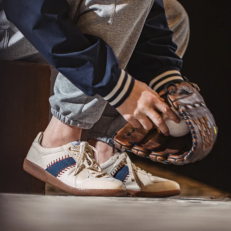 Vintage Style Baseball Sneakers-streetwear-techwear
