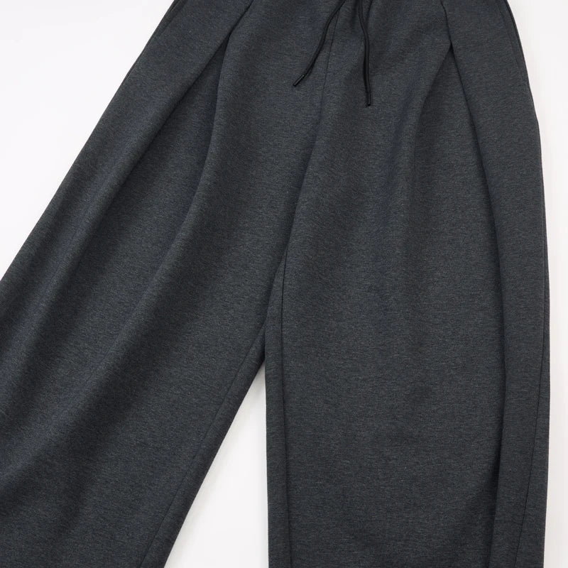 Volume Pleat Wide Leg Jersey Pants-streetwear-techwear