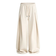 Volume Pleat Wide Leg Jersey Pants-streetwear-techwear