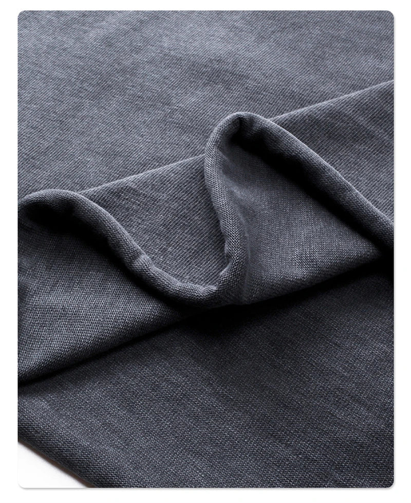 Washed Mock Double Layer Long Sleeve T-Shirt-streetwear-techwear