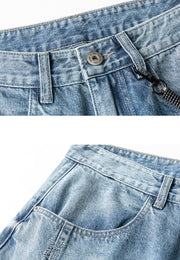 Balloon Fit Tapered Jeans-streetwear-techwear