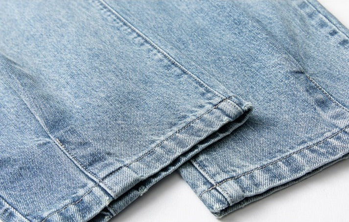 Balloon Fit Tapered Jeans-streetwear-techwear