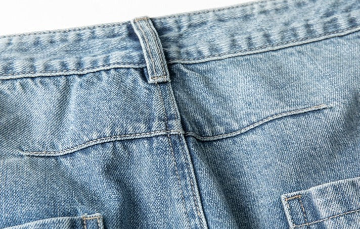 Balloon Fit Tapered Jeans-streetwear-techwear