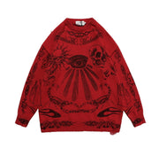 MADE EXTREME Tattoo Print Oversized Sweater-streetwear-techwear