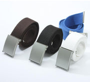 Webbing Belt with Metal Buckle-streetwear-techwear