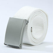 Webbing Belt with Metal Buckle-streetwear-techwear
