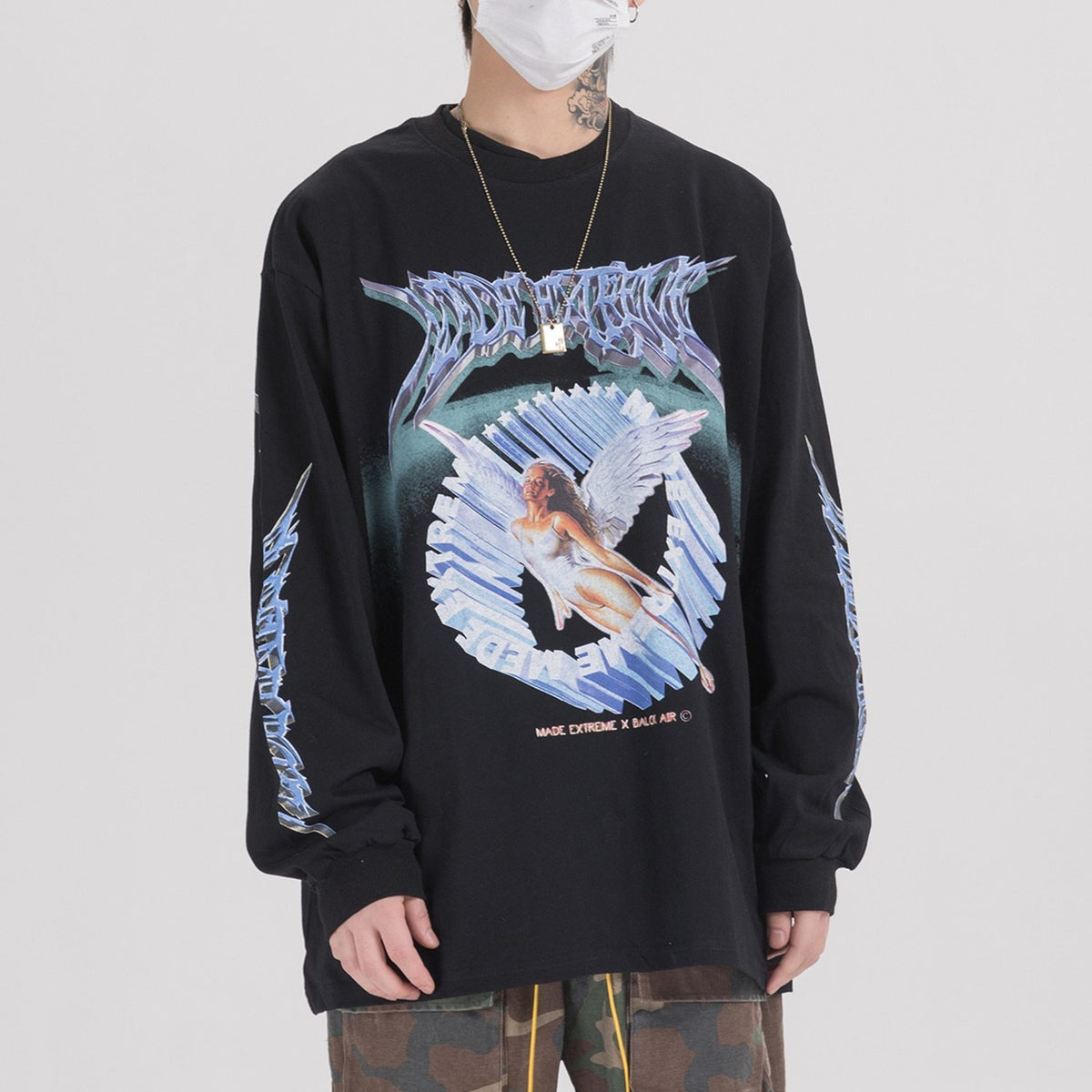 'Made Extreme' Metal Graphic Long Sleeve T-Shirt-streetwear-techwear-street-style-mens-womens-fashion